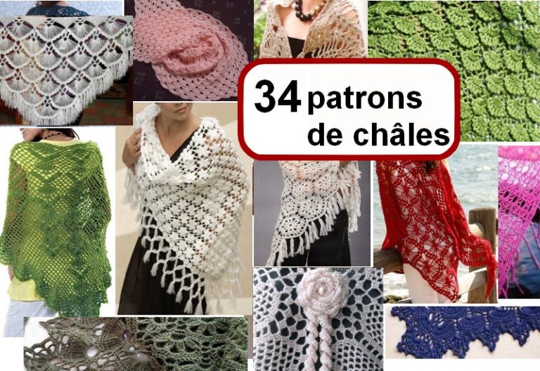 Fabuleux Patrons De Chales Au Crochet Pnpg